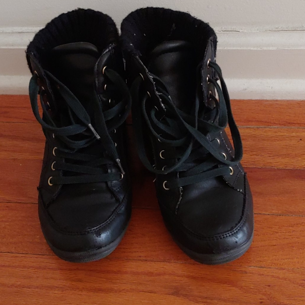 ** sold** Black high top sneakers